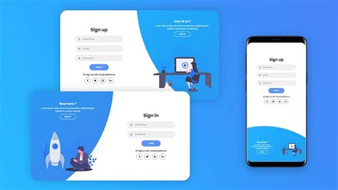 Responsive Login And Registration Form Using Html And Css And Js Sliding