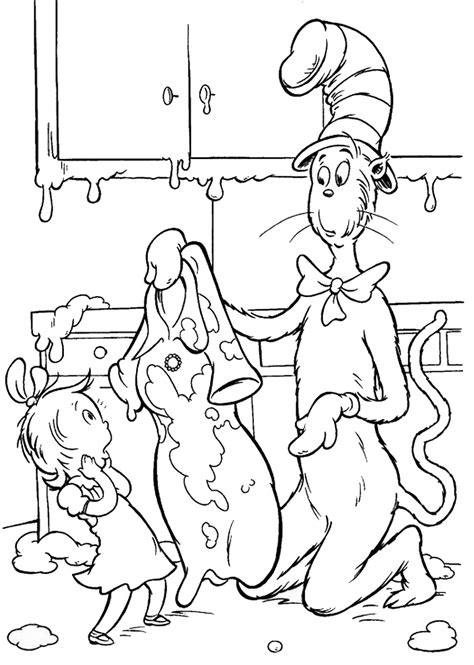 Cat In The Hat Coloring Page Coloring Home
