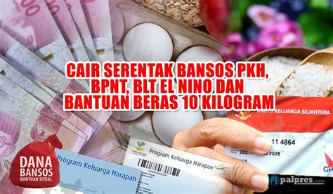 Cair Serentak Bansos Pkh Bpnt Blt El Nino Dan Sembako Bulan November