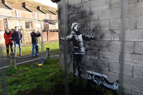 Banksy Ts Welsh Steel Town A White Christmas Attraction