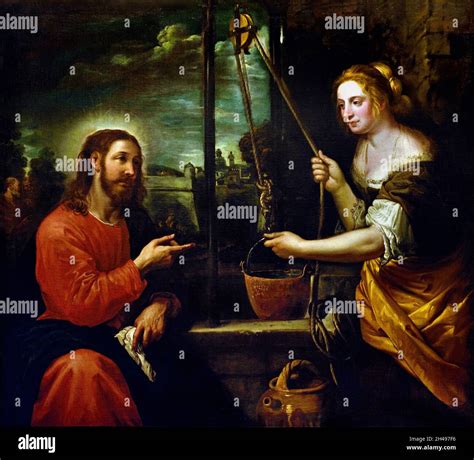 Cristo E La Samaritana Cristo Y La Mujer Samaritana De Domenico Fiasella Pintor