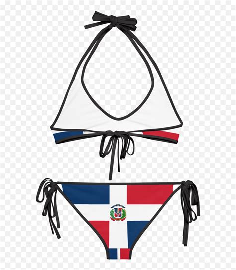 Dominican Republic Flag Two Piece Bikini Set Emojibikini Emoji For Text Free Emoji Png Images