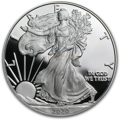 1 Unze Silbermünze American Eagle 2020 W Pp Pcgs Pr 70 Fd Dcam
