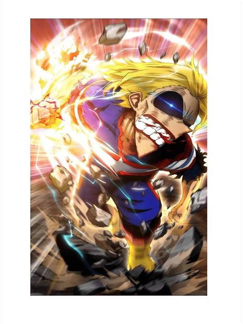 All Might United States Of Smash One For All Poster By Bilal4creator
