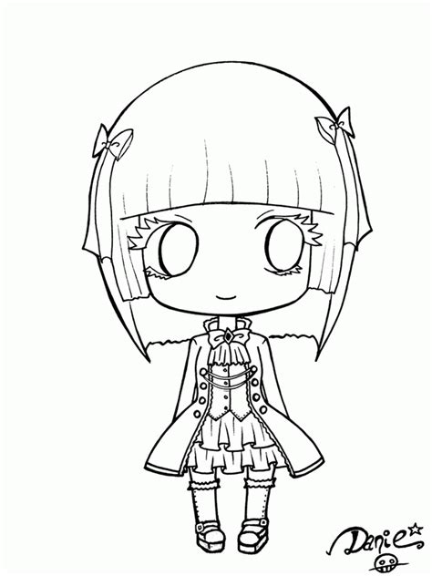 Gothic Chibi Anime Coloring Pages Coloring Home