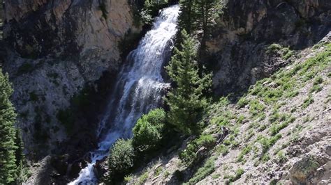 Bridal Veil Falls Near Stanley Lake In The Sawtooth Mountains Of Idaho