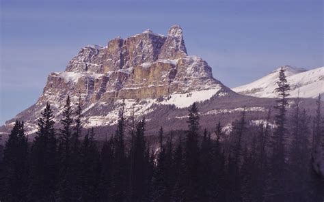 Mysterious Castle Mountain In Banff National Park Alberta Canadian