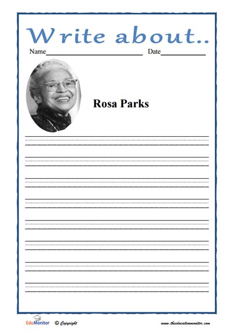 rosa parks worksheets printables  edumonitor