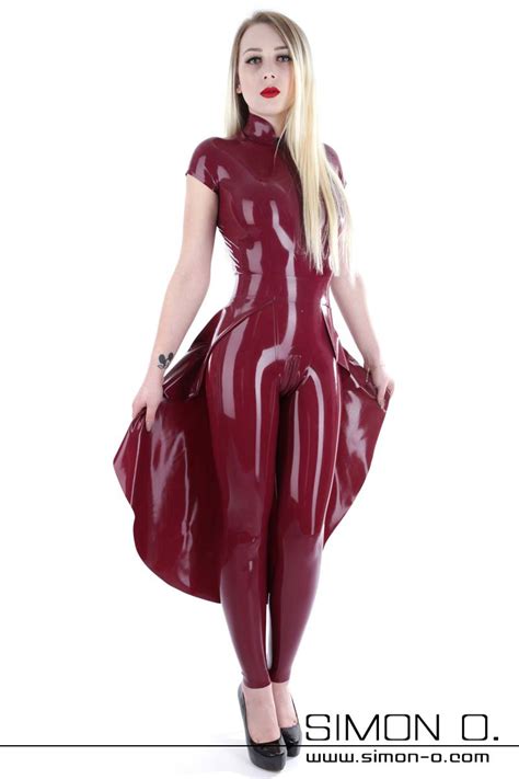 Latex Catsuit Short Sleeve Sexy Wet Look Catsuit With Skin Tight Fit
