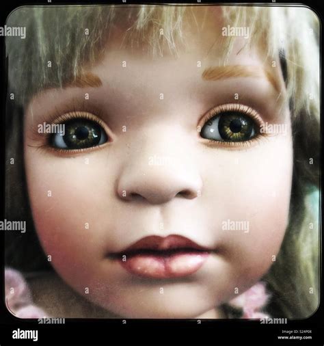 Porcelain Doll Face Closeup Stock Photo Alamy