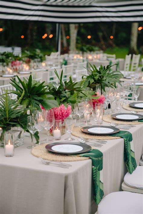 The Ultimate Tropical Leaf Wedding Décor Palm Leaves Tropical