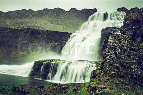 Scenery Of Mountains With Dynjandi Stock Image Colourbox