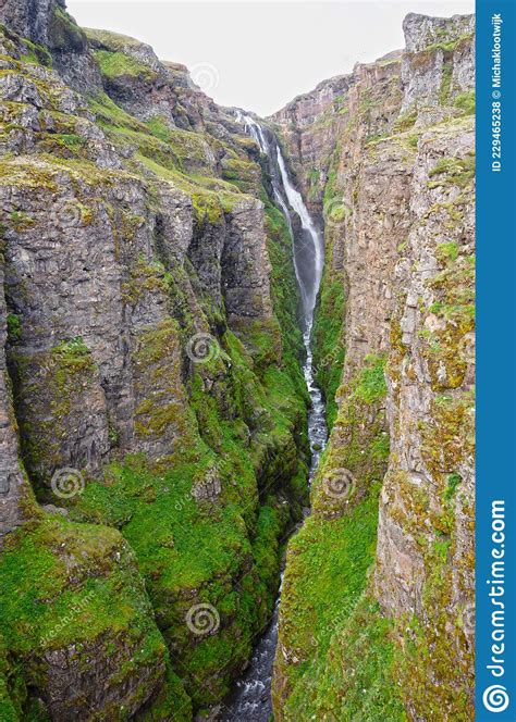 Glymur Is The Highest Of The Icelandic Waterfalls Stock Photo Image