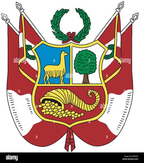 Heraldry Emblem Peru National Coat Of Arms Introduced 2521825