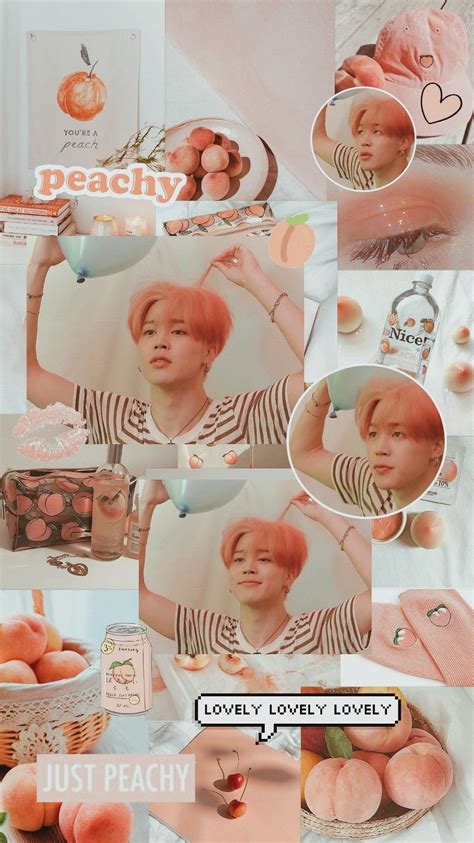 Jimin Peach Aesthetic Lockscreen