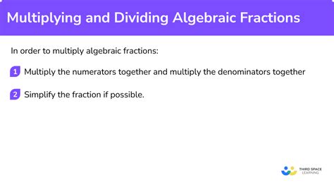 Multiplying And Dividing Algebraic Fractions GCSE Maths Guide