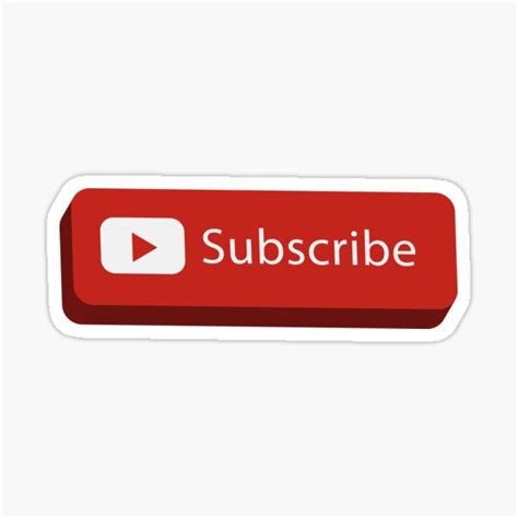 Supreme Style Youtube Subscribe Button Art Sticker By Brianc Ham