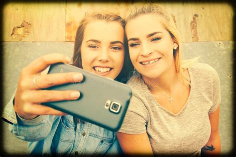 Girls Taking Selfie Stock Image Image Of Adults Teenage 76218613