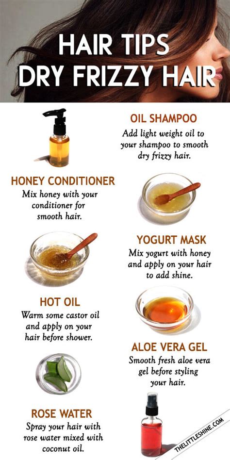 Amazing Hair Tips To Smooth Dry Frizzy Hair Naturally The Little Shine