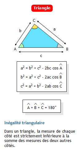 Trigonométrie Dans Un Triangle Quelconque Calculer La Mesure Des