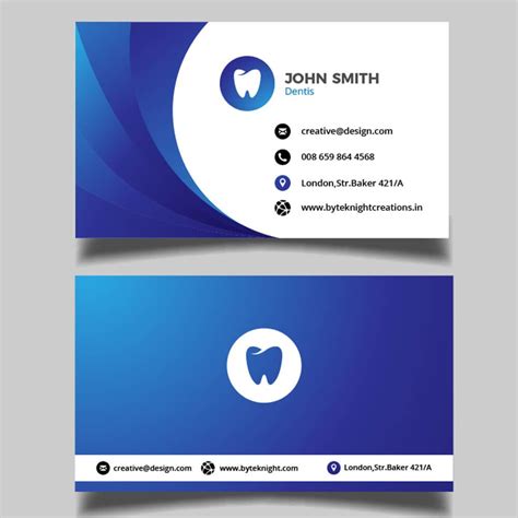 It's best to pick a font with a clean and minimal style to create an overall timeless look in your business card design. Decent Business Card #VC115 | Visiting card design, Dental ...