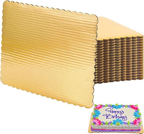 Sheutsan 40 Packs Gold Corrugated Cake Board 13 X 10 Inches