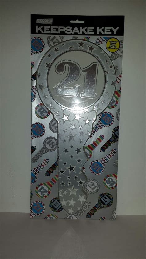 Birthday Key Ozcorp 21st Silver Stars