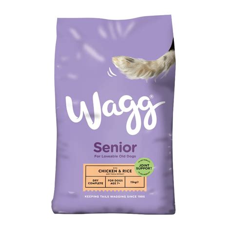 Wagg Complete Dry Senior Dog Food With Chicken And Rice 15kg Pets At Home
