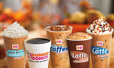 The coffee and donut shop teamed up with frankford candy to create dunkin' iced coffee flavored jelly beans. News: Dunkin' Donuts - Fall 2013 Featured Pumpkin Menu ...