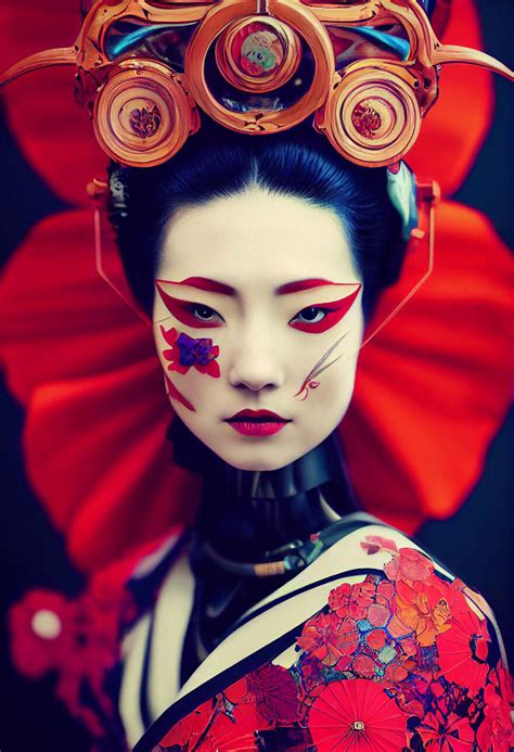 6 Seni Digital Geisha Futuristik Super Keren Bergaya Steampunk