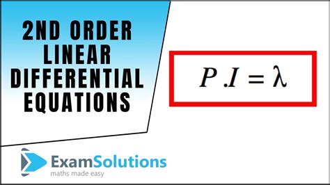 2nd Order Linear Differential Equations Pi Constant