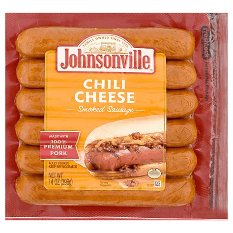 Johnsonville Chili Cheese Smoked Sausages 14 Oz Brats And Sausages