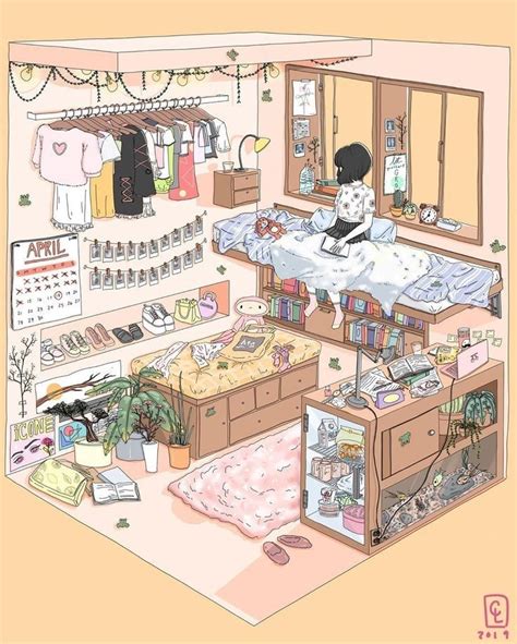 Aesthetic Anime Living Room Drawing Romantic Anime Bedroom Anime Living