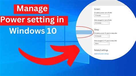 How To Manage Power Settings In Windows 10 Power Settings Youtube