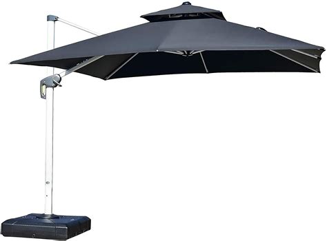 10ft Patio Umbrella Outdoor Square Umbrella Large Cantilever Umbrella Windproof Offset Umbrella 