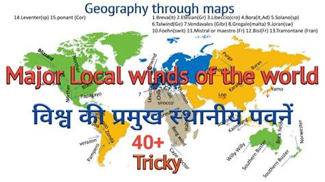 Local Winds Of The World Upsc Continent Wise Name Of Local Winds Of