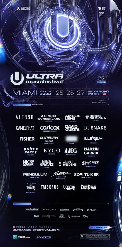 Ultra Music Festival Announces Star Studded Phase Lineup For Nd
