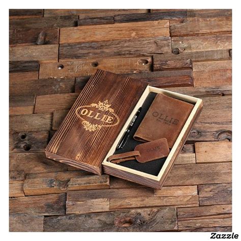 Engraved Gift Box Set w/ Bag Tag & Passport Holder ...