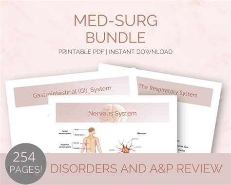 Med Surg Study Guide Bundle Nursing Notes Includes Ekgs Etsy