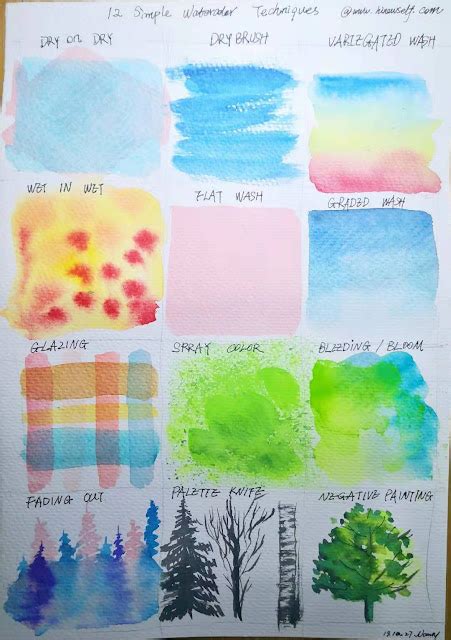 12 Watercolor Techniques For Beginner How To Draw Watercolor Basic