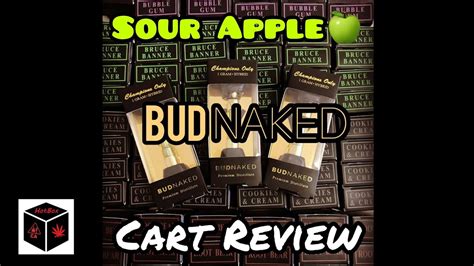 Cart Review BudNaked Premium Distillate Sour Apple Champions Only