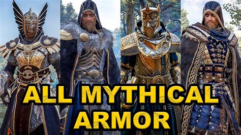 Assassin S Creed Valhalla All Mythical Armor Sets Showcase Male Eivor Version YouTube