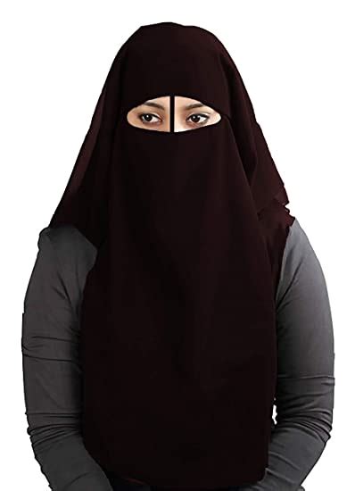 Xl Long Saudi Niqab Nikab 3 Layers Burqa Hijab Face Cover Veil Islam