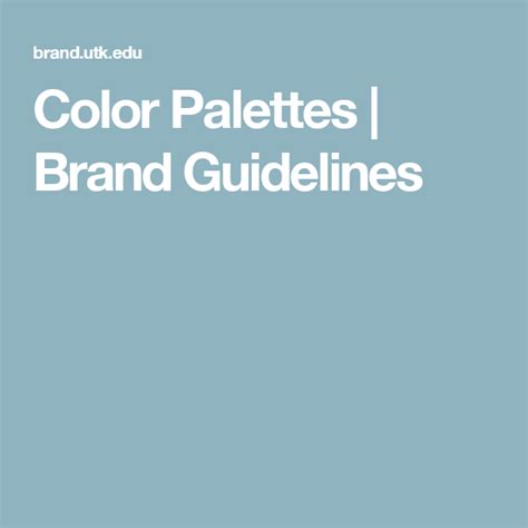 The best inspiration for color palettes come from images that you see. Color Palettes | Brand Guidelines | Brand guidelines ...