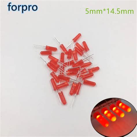 1000pcs 5mm 145mm Diode Red Diffused 620nm 625nm Light Emitting