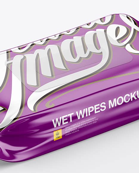 Download Wet Wipes Pack Mockup - Half Side View (High-Angle Shot ...