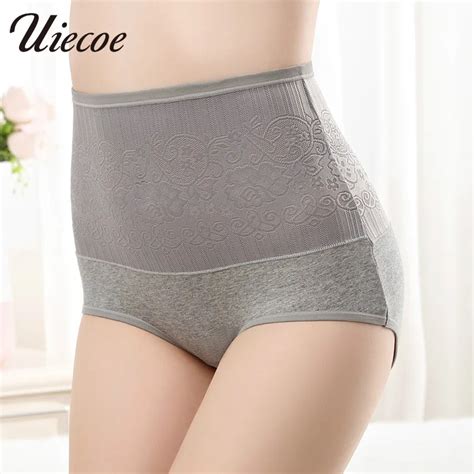 Buy Uiecoe Control Panties High Waist Slimming Sexy Lace Briefs Body Shaperwear