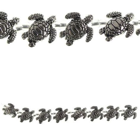 Bead Gallery Silver Sea Turtle Metal Beads 18mm Metal Beads Metal