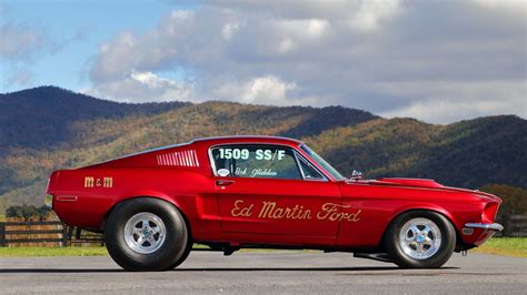 1968 Ford Mustang Race Car Red Wallpapers Hd Desktop And Mobile