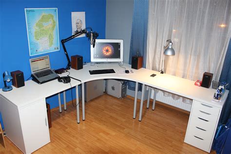 This is a great desk setup for students or if you are on. My new IKEA PowerMac Setup! | Ikea home office, Home ...